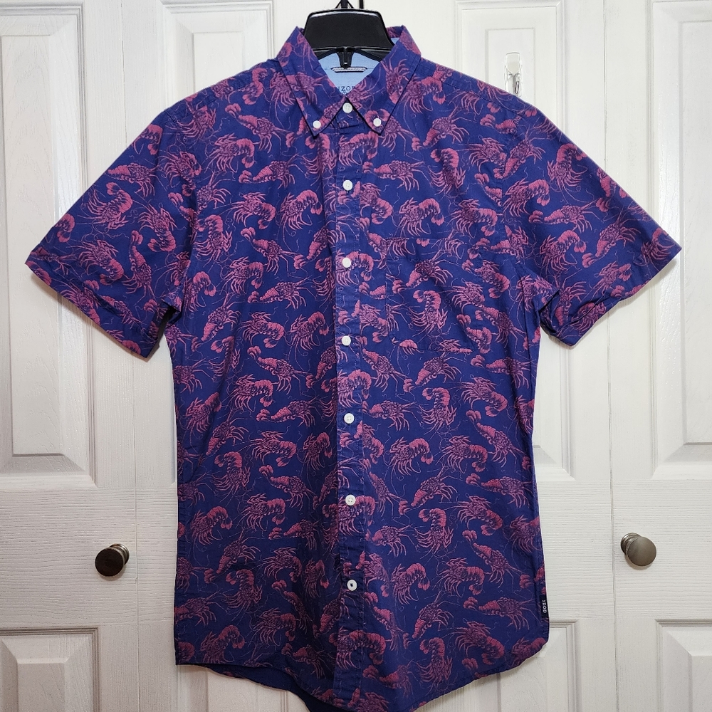 Izod Saltwater Button Down Short Sleeve Shirt